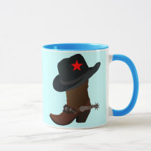 COWBOY BOOT E HAT COM STAR VERMELHA