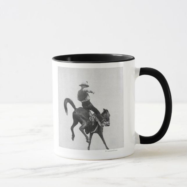 Caneca Cowboy Ned Coy Riding Bronco (Direita)