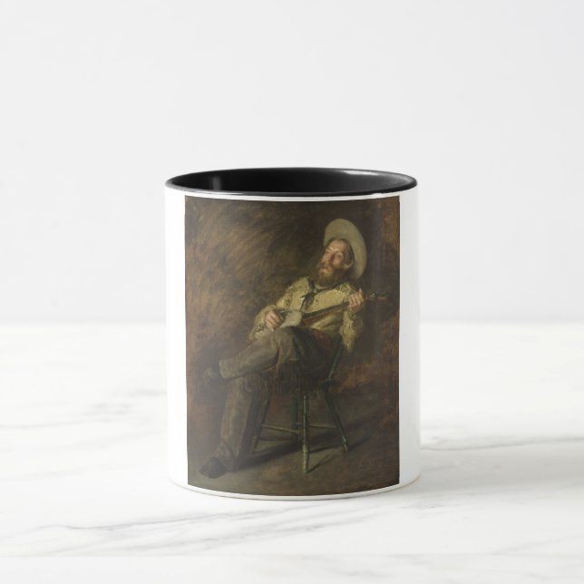 Caneca Cowboy tocando banjo e cantando música country (Centro)