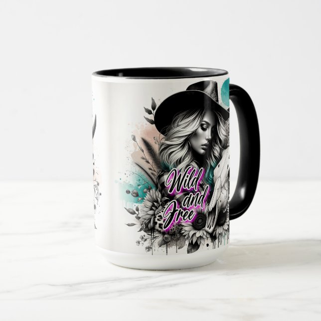 Caneca Cowgirl Ocidental (Frente Esquerda)