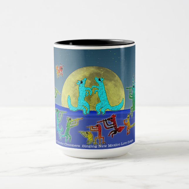Caneca Coyote Crooners Singing New Mexico Love Songs Mug (Centro)