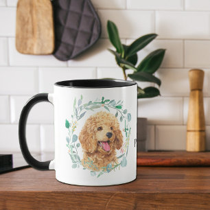 Caneca Cozinha De Poodle De Café De Café