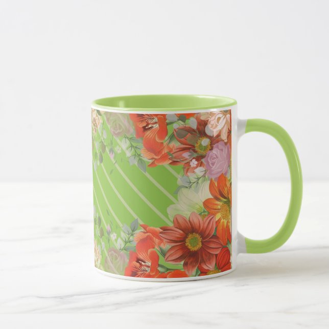 Caneca Cozinha floral rústica elegante (Direita)