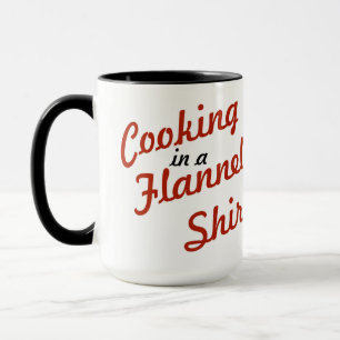 Caneca Cozinhando Em Uma Camisa De Flanela