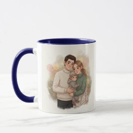 Caneca Cozy Christmas Family Mug – Personalized Holiday G