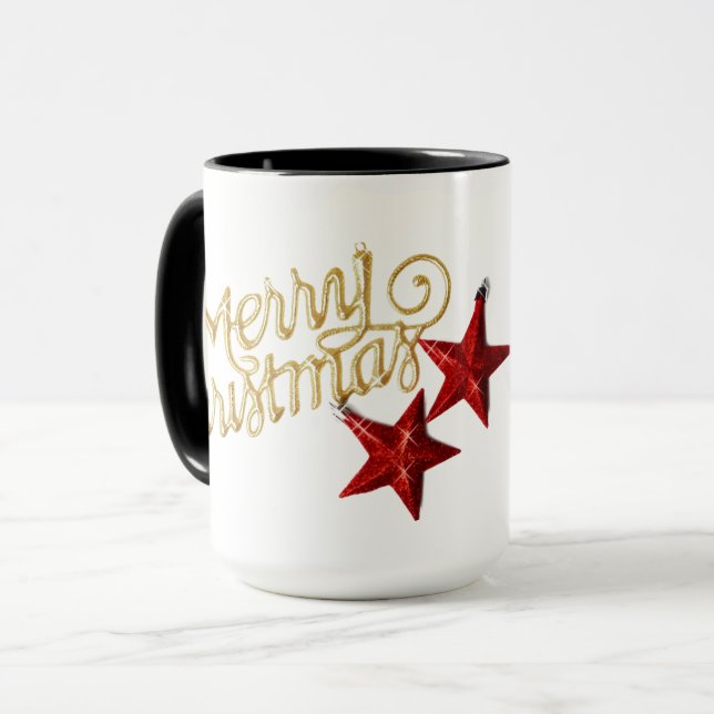 Caneca Cozy Christmas t tshirt with Santa Claus Design (Frente Esquerda)