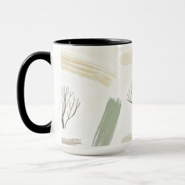 Caneca Cozy  Minimal Winter Aesthetic Pattern   (Esquerda)