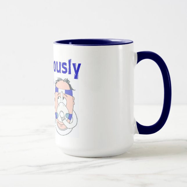 Caneca CPAP = continuamente positivo e orgulhoso (Direita)