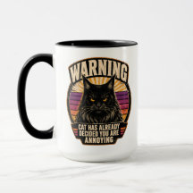 Crachá de Alerta Sunburst Vintage Gato Preto Maine