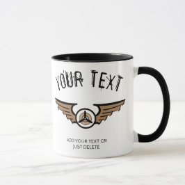 Caneca Crachá de aviação. Ideia de presente para um pilot
