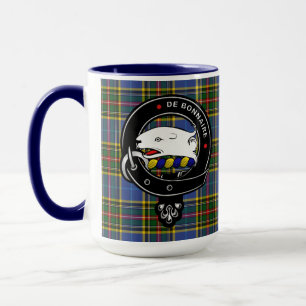 Caneca Crachá de Bethune Clan e Tartan
