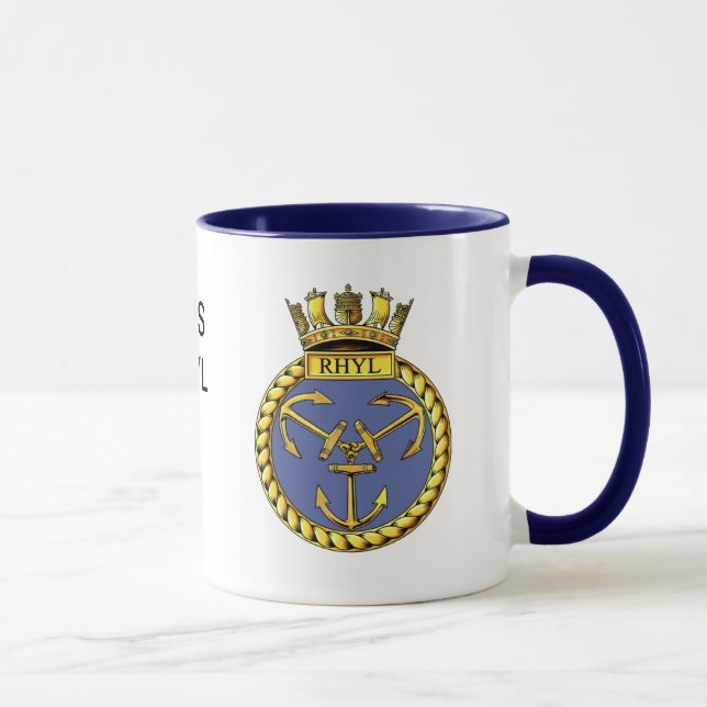 Caneca Crachá de HMS Rhyl (Direita)