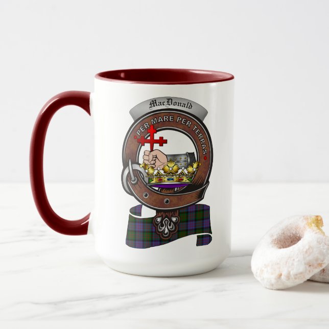 Caneca Crachá MacDonald Clan Combo 15o Mug (Com Donut)