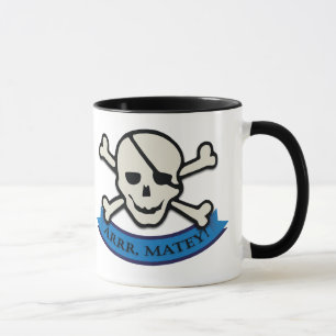 Caneca Crânio - Canhão preto de 11 oz