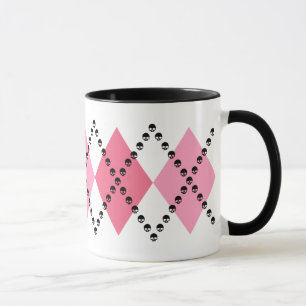 Caneca Crânio cor-de-rosa Argyle