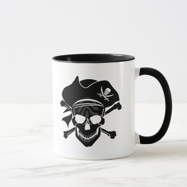 Caneca Crânio De Café Pirata (Direita)