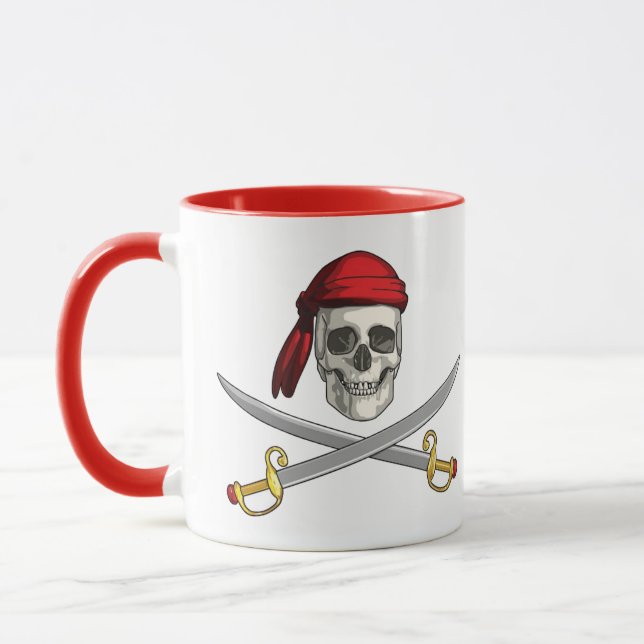 Caneca Crânio De Café Pirata (Esquerda)