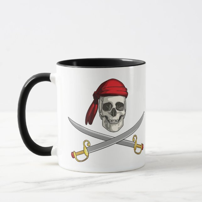 Caneca Crânio De Café Pirata (Esquerda)