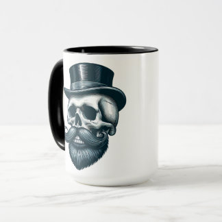 Caneca Crânio de Chapéu Alto Barbudo