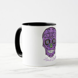 CANECA CRÂNIO DE DOCE, AMOR E MORTE, HALLOWEEN