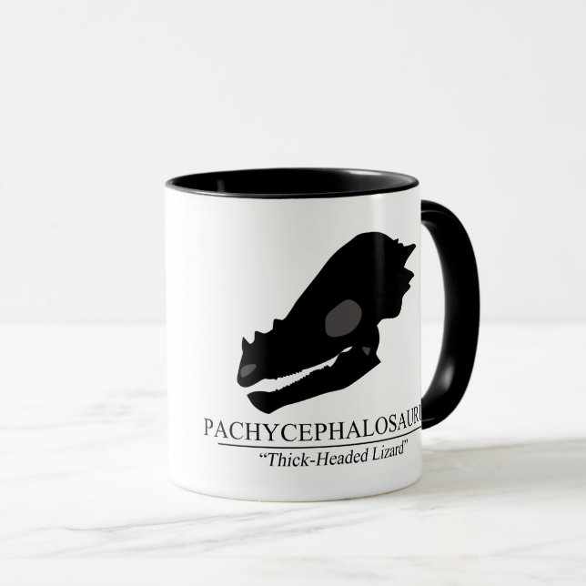 Caneca Crânio de Pachycephalosaurus (Frente Esquerda)