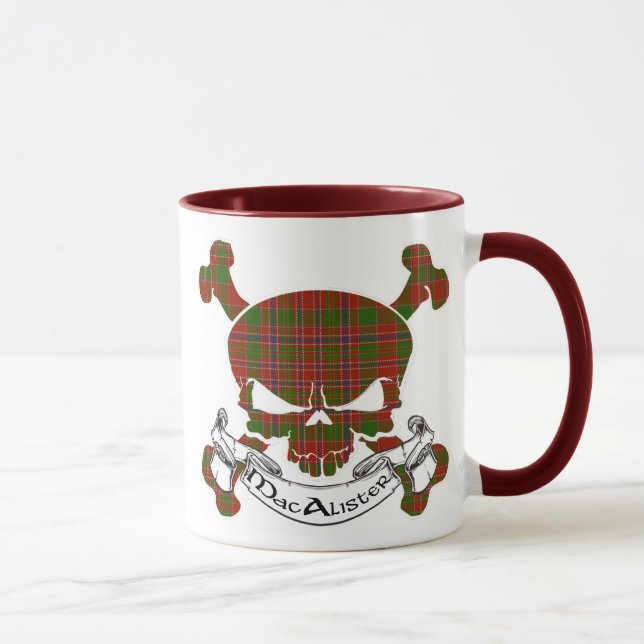 Caneca Crânio de Tartan MacAlister (Direita)