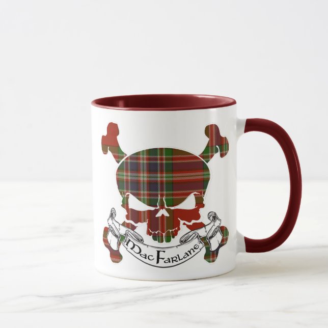 Caneca Crânio do Tartan de MacFarlane (Direita)