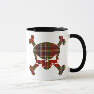 Caneca Crânio do Tartan de MacFarlane nenhuma bandeira