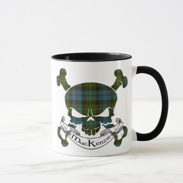 Caneca Crânio do Tartan de MacKenzie (Direita)