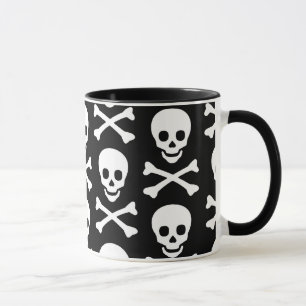 Caneca Crânio e Crossbones