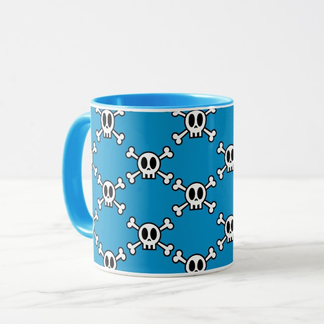 Caneca Crânio e ossos cruzados (Frente Esquerda)