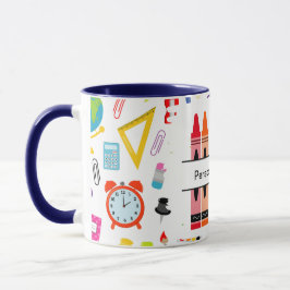 Caneca Crayon Personalizado de Volta à Escola