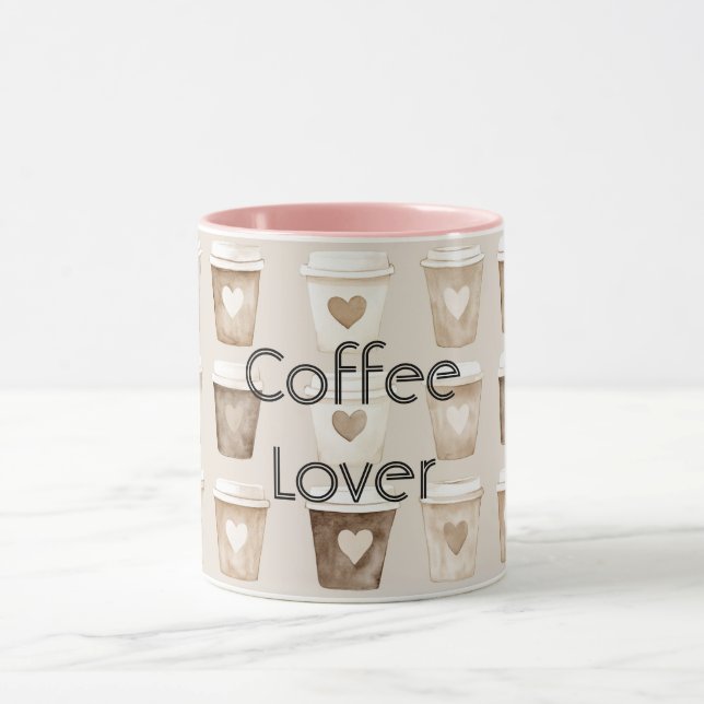 Caneca Cream Coffee Heart Cups (Centro)