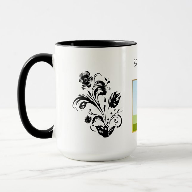 Caneca Create Your Own personalized Template Text  (Esquerda)