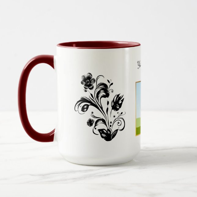 Caneca Create Your Own personalized Template Text  (Esquerda)