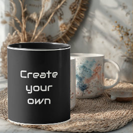Caneca Create Your Own Sips & Giggles Custom Black Mug