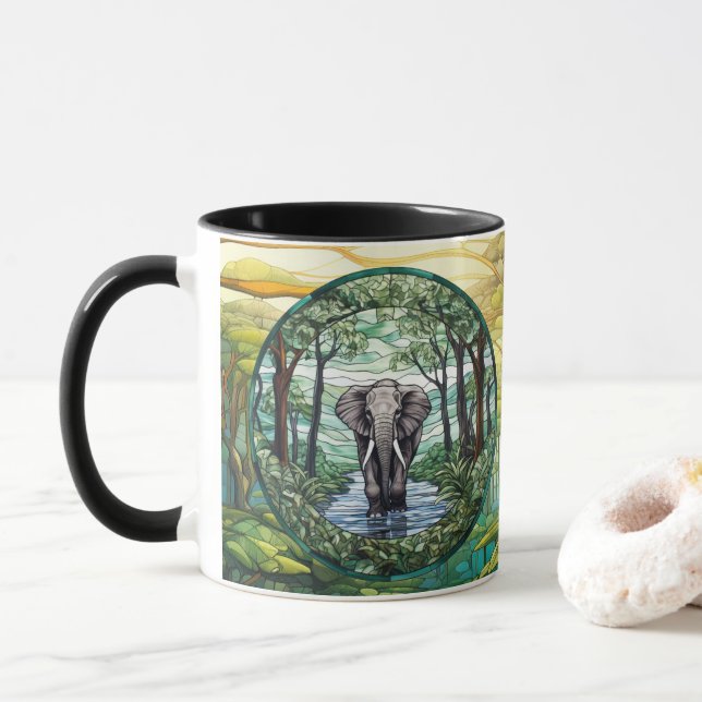 Caneca Creative Jungle Mug by Nickys Art (Com Donut)
