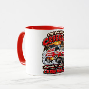 Caneca CreekRat CreekRat Co. Logotipo de desenho anim