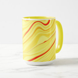 Caneca Creme de manga, com derrame curvo de vermelho ou c
