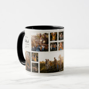 Caneca Creme de Natal para colagem de fotos mínima modern