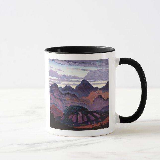 Caneca Crepúsculo profundo, Pyrenees, c.1912-13 (óleo no (Direita)