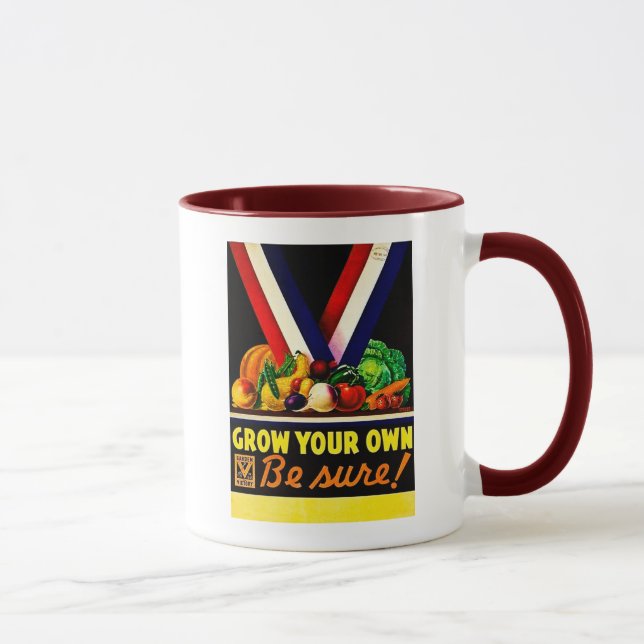 Caneca Cresça seus próprios - seja certo! Segunda guerra (Direita)