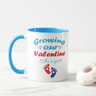 Caneca Crescendo Nosso Valentim É Uma Menina Nova Gravide