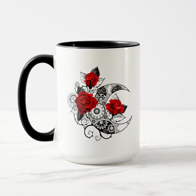 Caneca Crescente Mecânico com Rosas vermelhas (Esquerda)