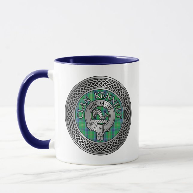 Caneca Crest e Nó Tartan do Clã Kennedy (Esquerda)