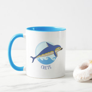 Caneca Creta, Grécia Minoano Dolphin & Waves