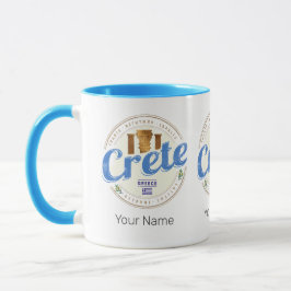 Caneca Creta Island Retro Vintage Holiday Souvenir