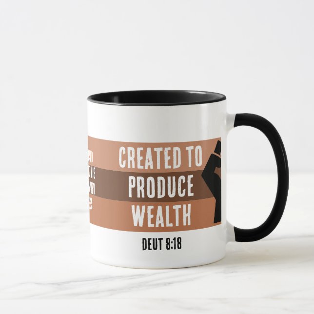 Caneca CRIADO A PRODUZIR A WEALTH Melanin Business (Direita)