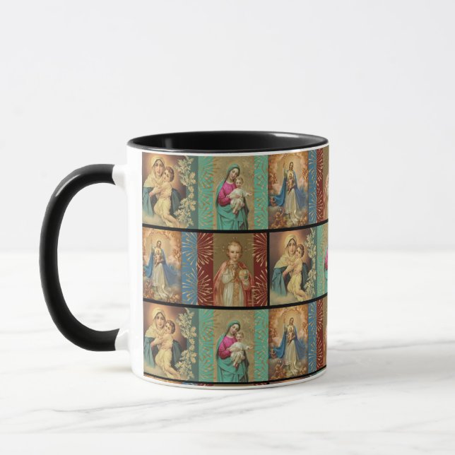 Caneca Criança Jesus de Madonna Mary do Virgin (Esquerda)