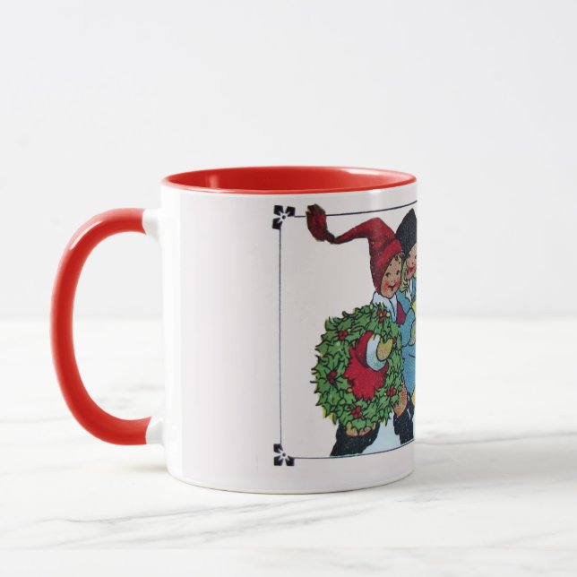 CANECA CRIANÇAS COM PRESENTES DE NATAL (Esquerda)